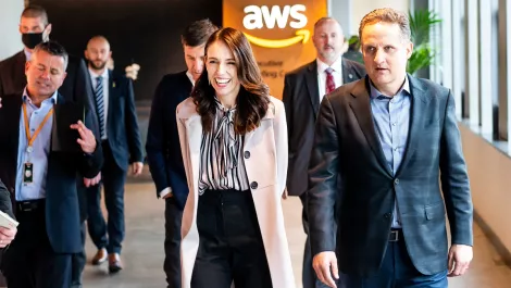 Ardern meets with Amazon Web Services CEO on US trade trip