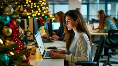 UK employees remain productive during festive period